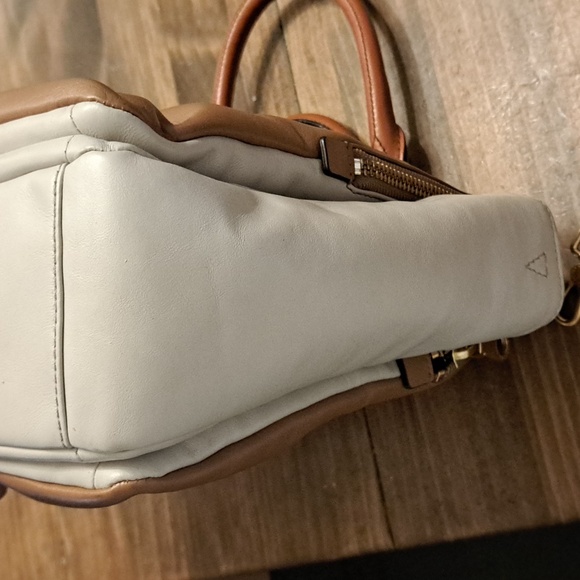 Marc by Marc Jacobs Goodbye Columbus leather satchel taupe & white TAKING OFFERS - Picture 13 of 16